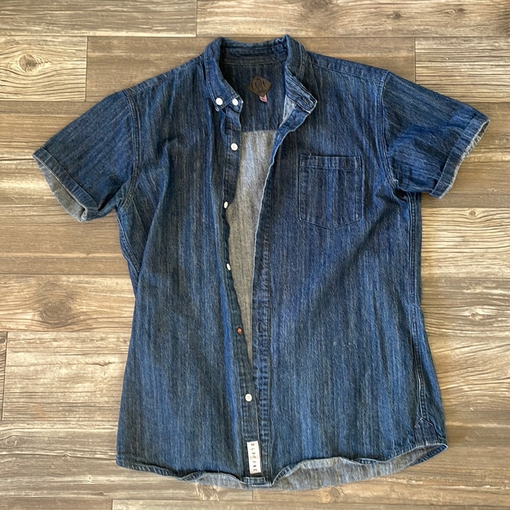 New Denim Dress Shirt L Dark Blue
